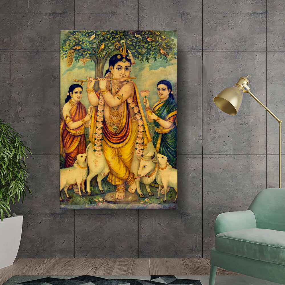 Kiran - Valipa - Divine Flute Player - Wall Canvas