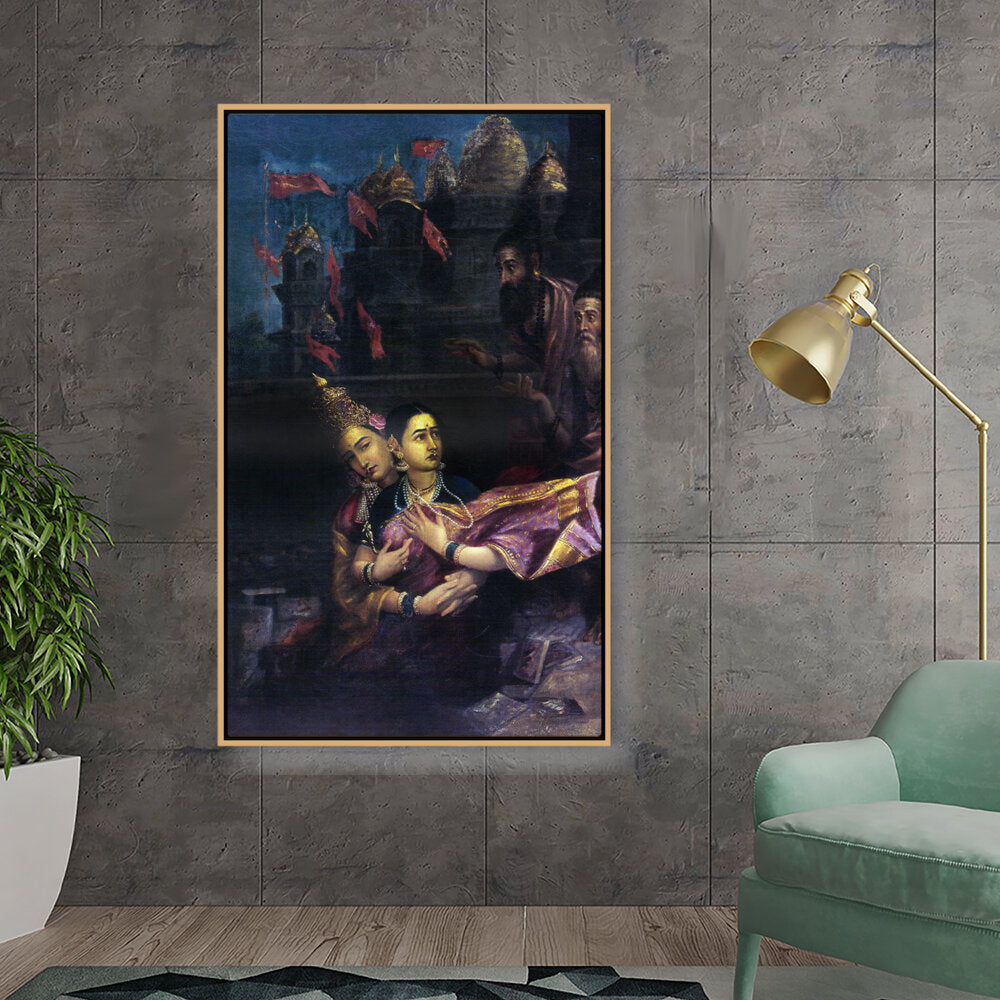 Kiran - Valipa - Divine Embrace - Floating Framed Canvas