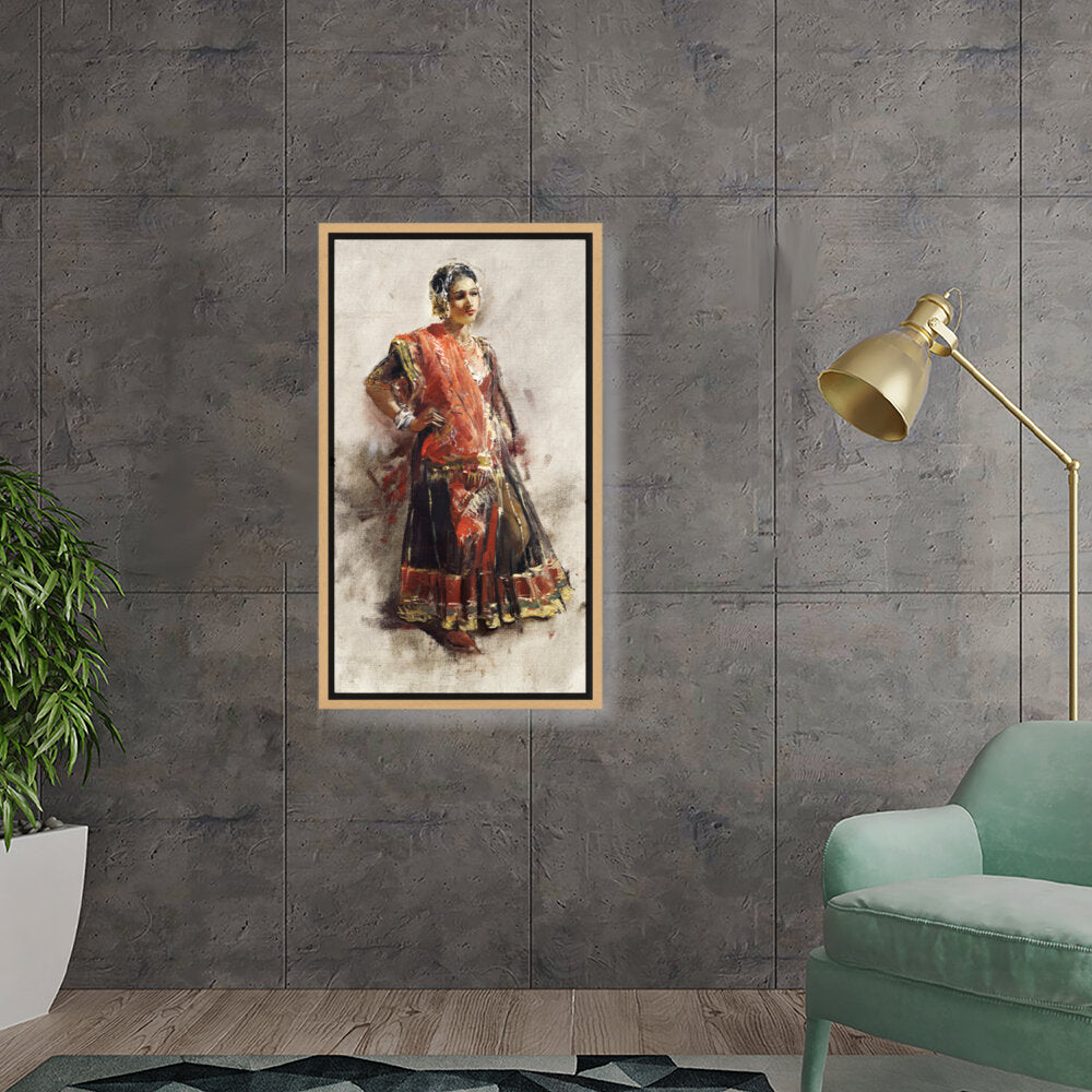 Elegance In Red - Floating Framed Canvas