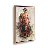 Elegance In Red - Floating Framed Canvas