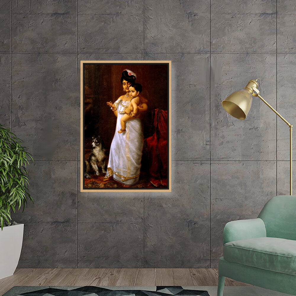 Mother And Child1 - Floating Framed Canvas