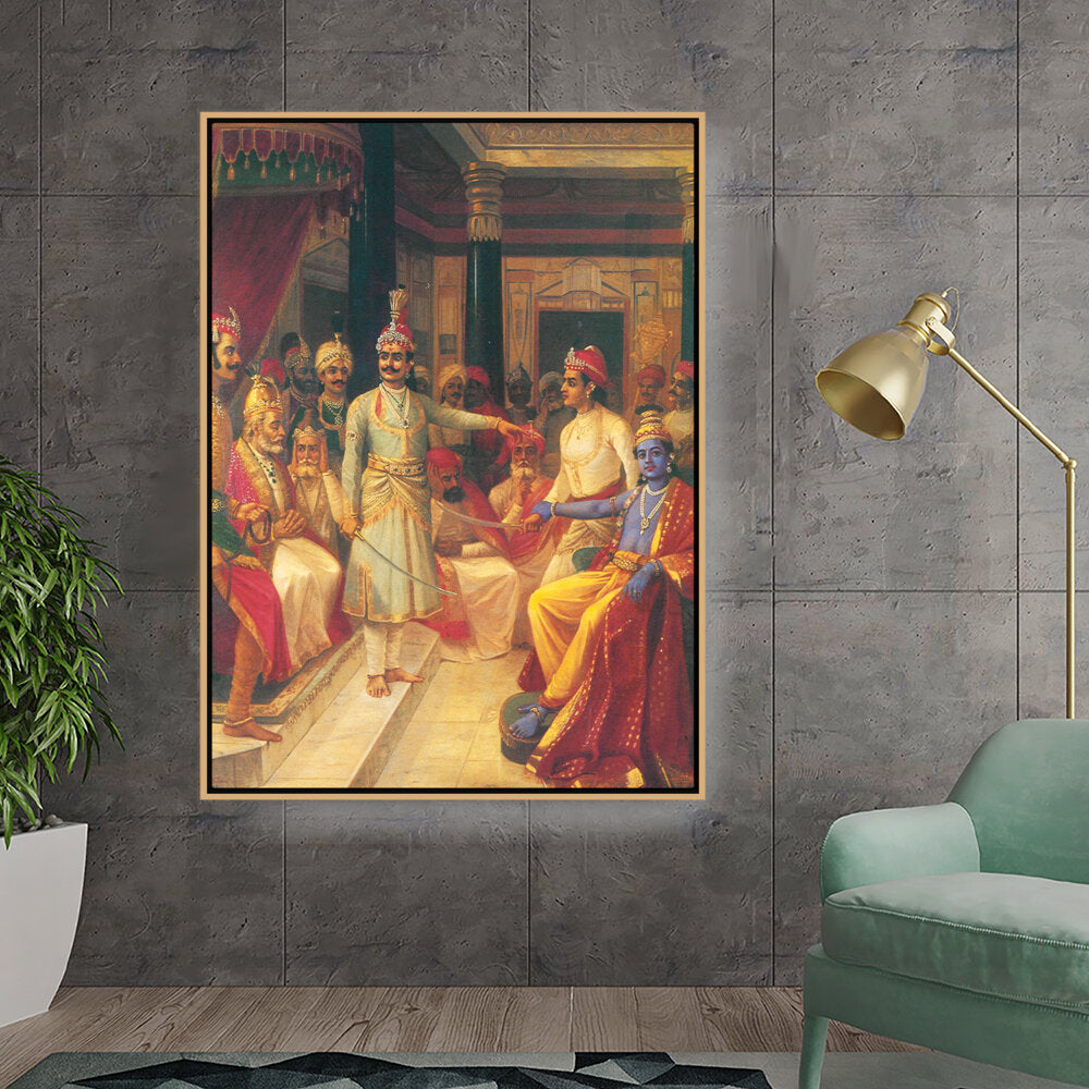Kiran - Valipa - The Court Of The King - Floating Framed Canvas