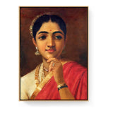 The Thoughtful Woman - Floating Framed Canvas