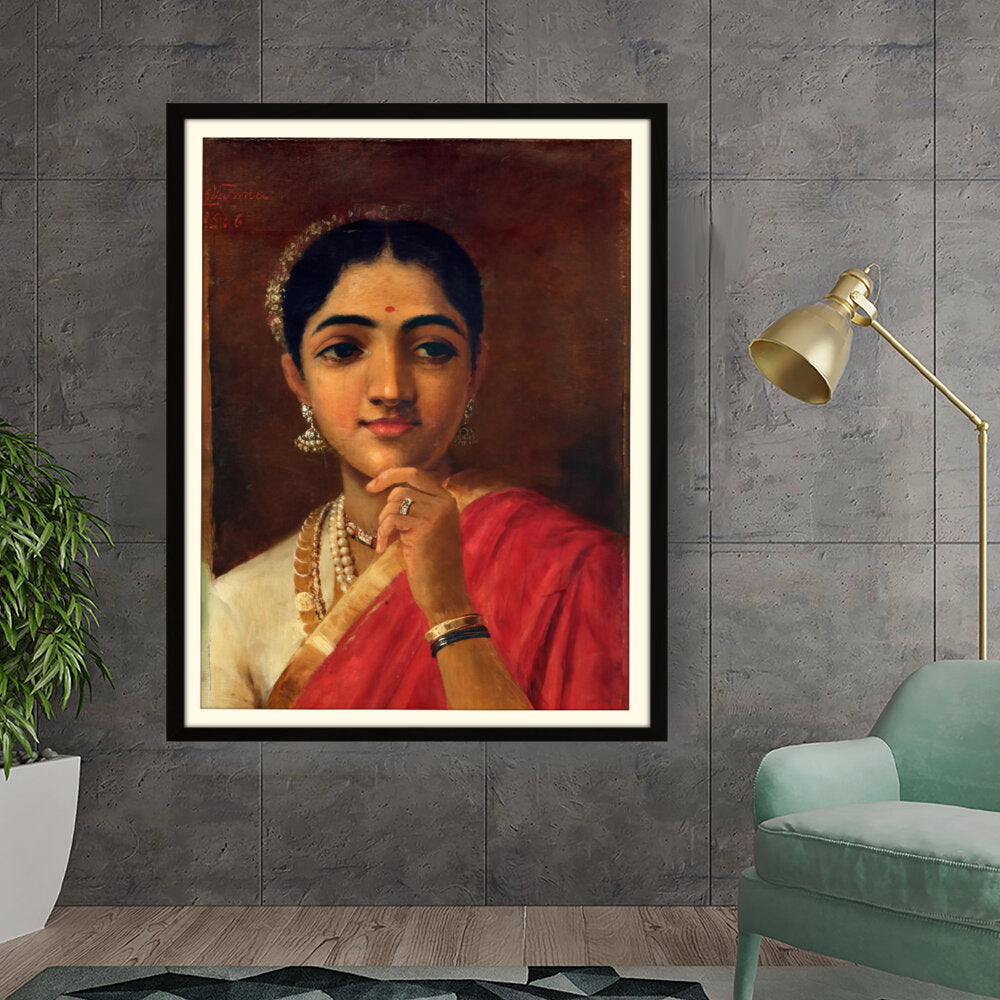 Kiran - Valipa - The Thoughtful Woman - Framed Wall Art
