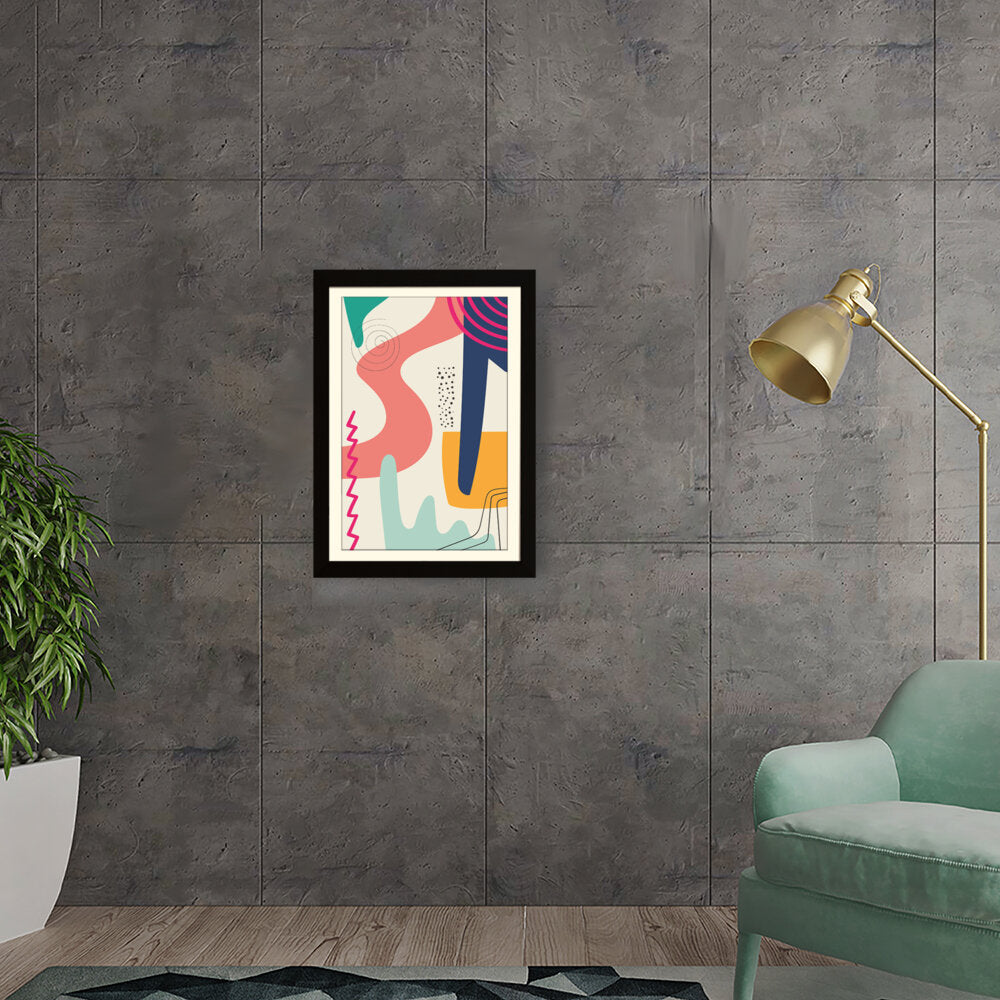 Abstract Forms In Color - Framed Wall Art