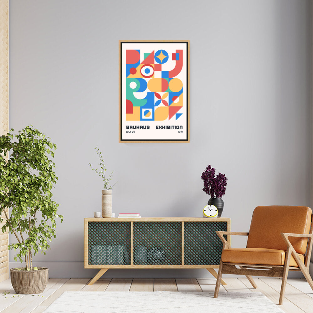 Bauhaus Exhibition Poster 4 - Floating Framed Canvas