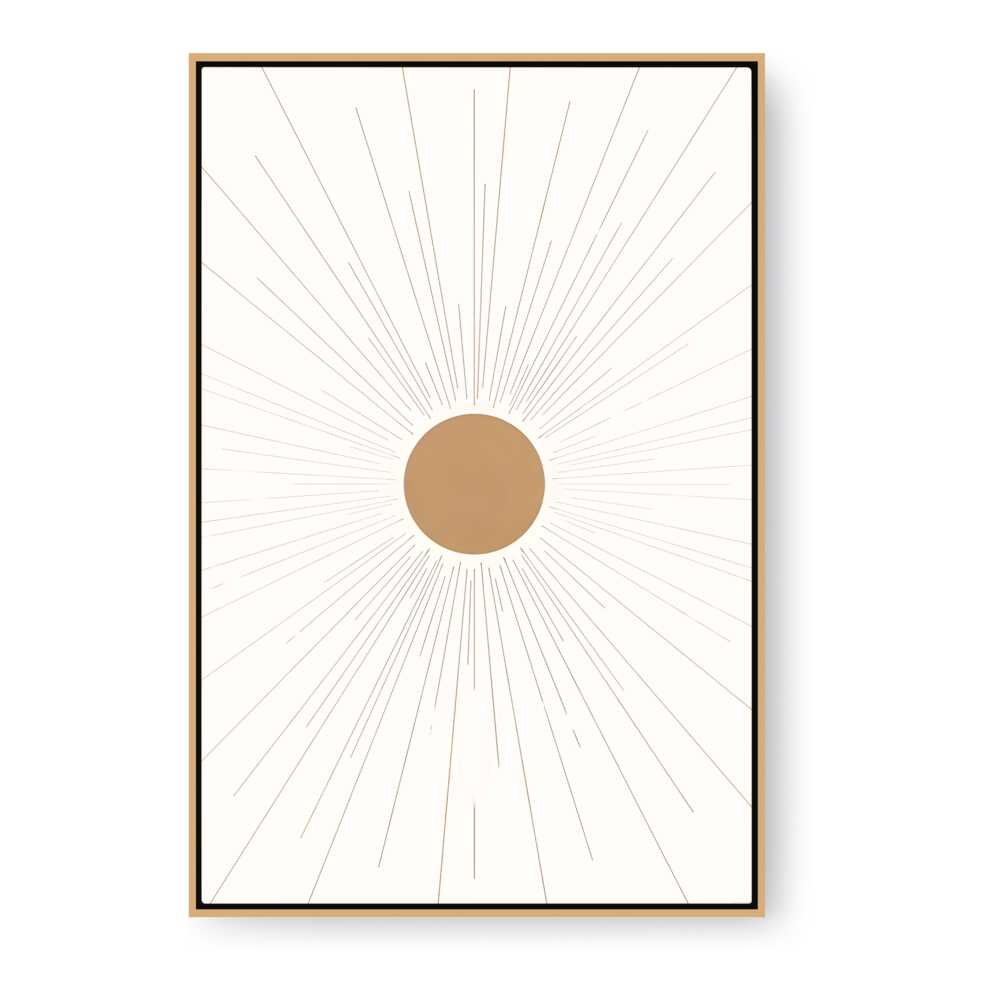 Kiran - Valipa - Radiant Sunburst 1 - Floating Framed Canvas