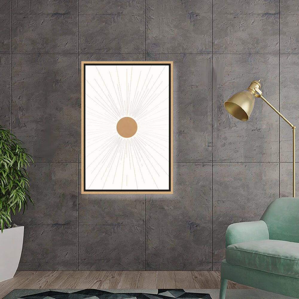 Radiant Sunburst 1 - Floating Framed Canvas