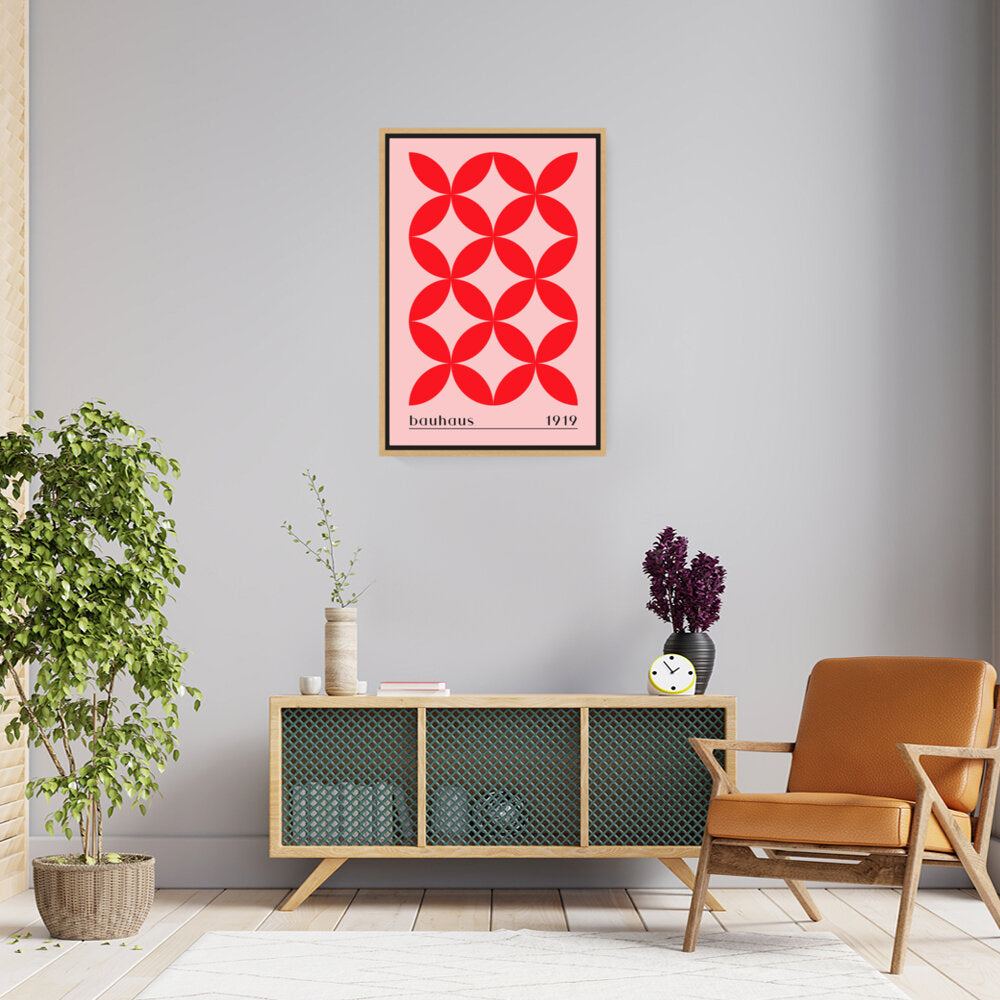 Bauhaus Pattern - Floating Framed Canvas