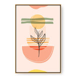 Kiran - Valipa - Serene Plant Form - Floating Framed Canvas