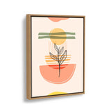 Serene Plant Form - Floating Framed Canvas