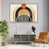 Geometric Arch With Circle - Floating Framed Canvas