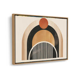 Geometric Arch With Circle - Floating Framed Canvas