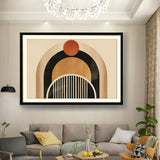 Kiran - Valipa - Geometric Arch With Circle - Framed Wall Art