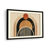 Geometric Arch With Circle - Framed Wall Art