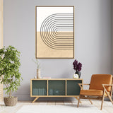 Curved Lines - Floating Framed Canvas