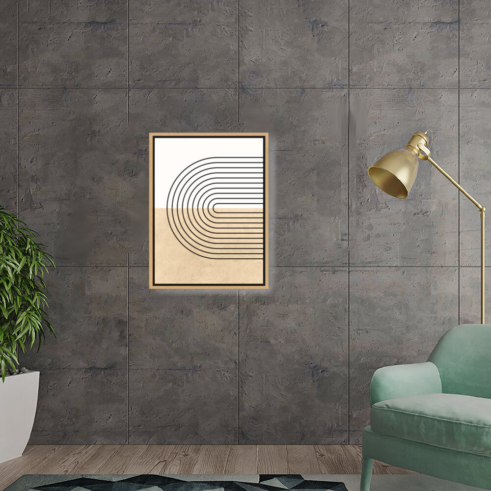 Curved Lines - Floating Framed Canvas