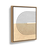 Curved Lines - Floating Framed Canvas
