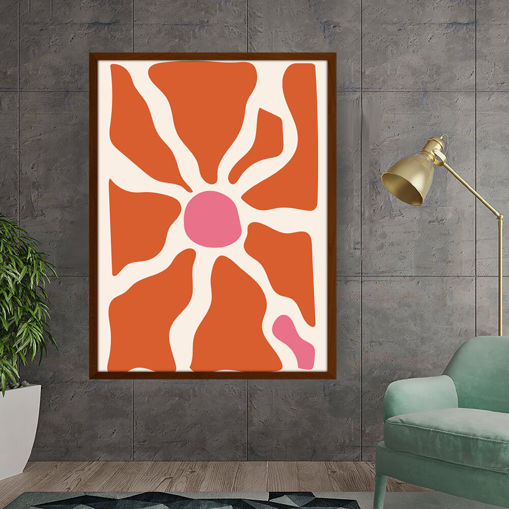 Kiran - Valipa - Organic Shapes In Warm Colors - Framed Canvas
