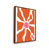 Organic Shapes In Warm Colors - Framed Canvas