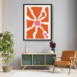 Organic Shapes In Warm Colors - Framed Wall Art