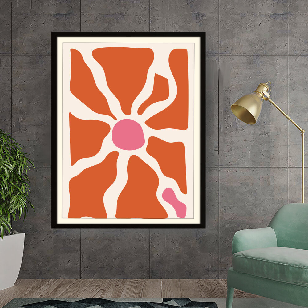 Kiran - Valipa - Organic Shapes In Warm Colors - Framed Wall Art