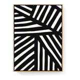 Monochrome Stripes - Floating Framed Canvas