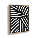 Monochrome Stripes - Floating Framed Canvas