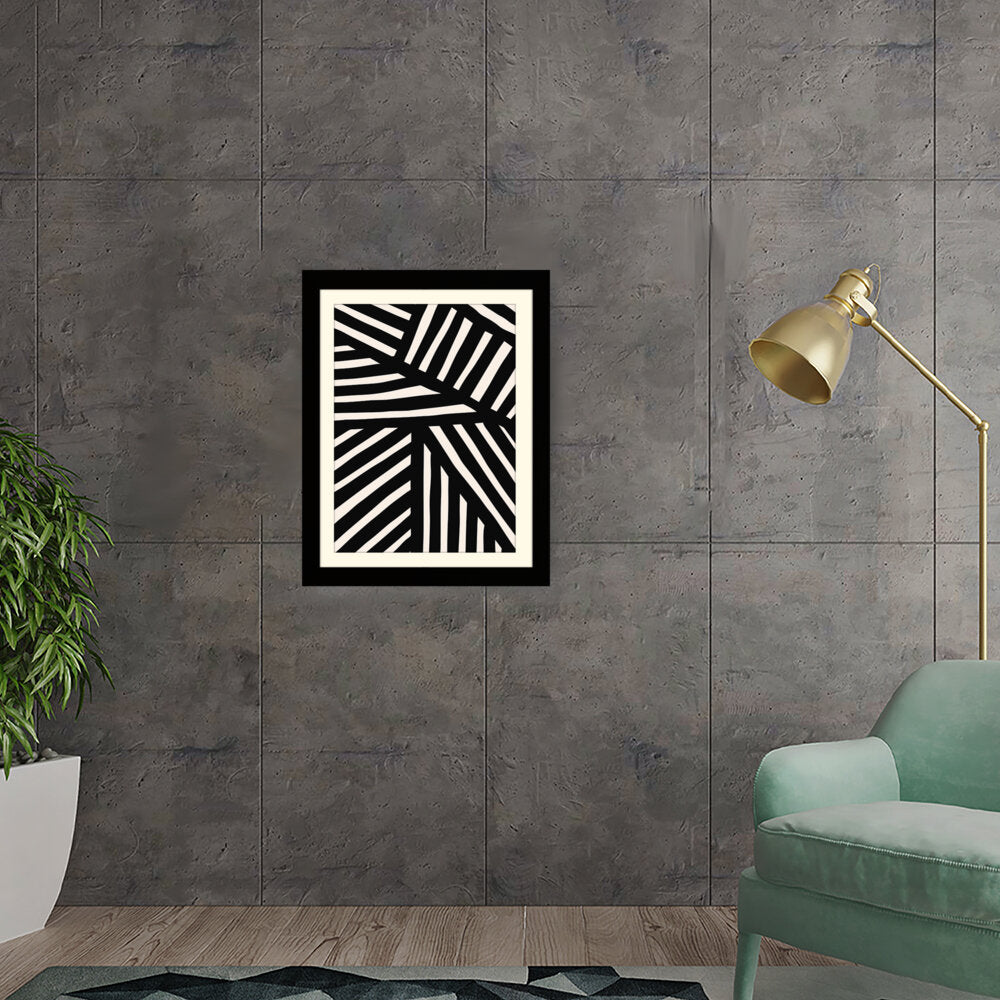 Monochrome Stripes - Framed Wall Art