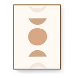 Warm Geometric Harmony Shapes - Floating Framed Canvas