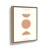 Warm Geometric Harmony Shapes - Floating Framed Canvas