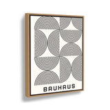 Bauhaus Concentric Circles - Floating Framed Canvas
