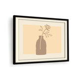 Elegant Vase With Rose - Framed Wall Art