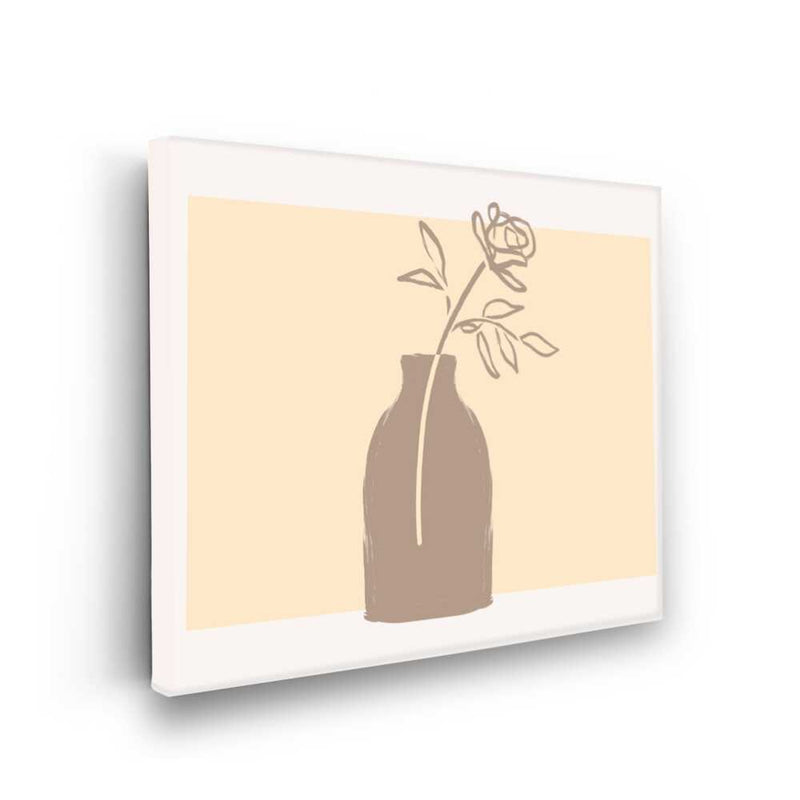 Picasoul - Picasoul Curated - Elegant Vase With Rose - Wall Decor