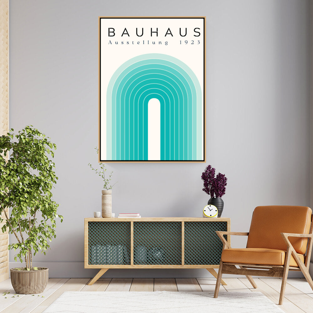 Kiran - Valipa - Bauhaus Movement Exhibition - Floating Framed Canvas