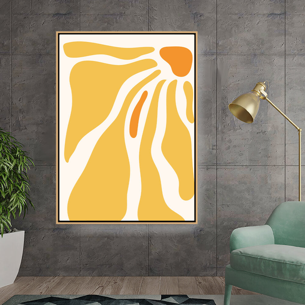Kiran - Valipa - Sunny Abstraction - Floating Framed Canvas