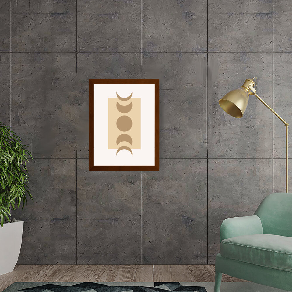 Beautiful Phases Of The Moon - Framed Canvas