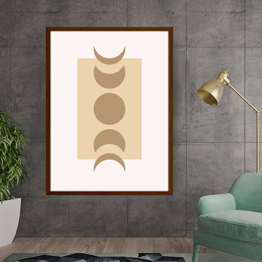 Kiran - Valipa - Beautiful Phases Of The Moon - Framed Canvas