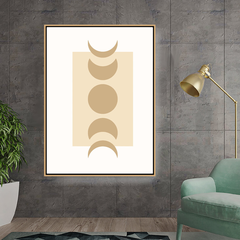 Kiran - Valipa - Beautiful Phases Of The Moon - Floating Framed Canvas