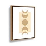Beautiful Phases Of The Moon - Floating Framed Canvas