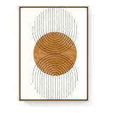 Rhythmic Circles - Floating Framed Canvas