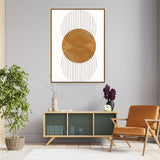 Rhythmic Circles - Floating Framed Canvas