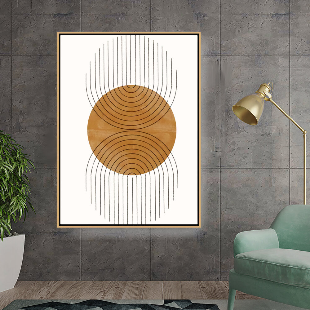 Kiran - Valipa - Rhythmic Circles - Floating Framed Canvas