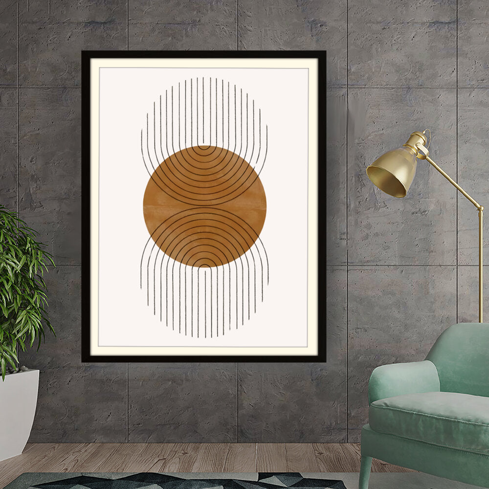 Kiran - Valipa - Rhythmic Circles - Framed Wall Art