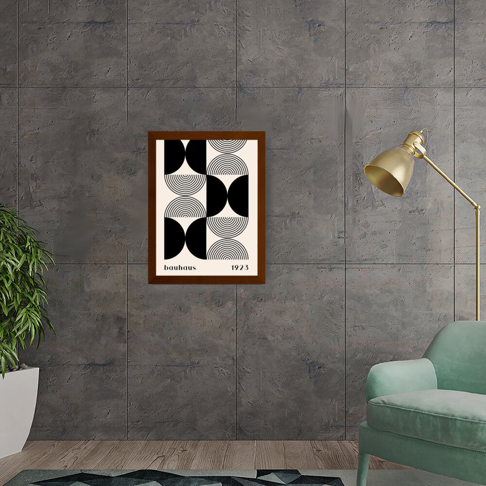 Bauhaus Pattern Design1 - Framed Canvas