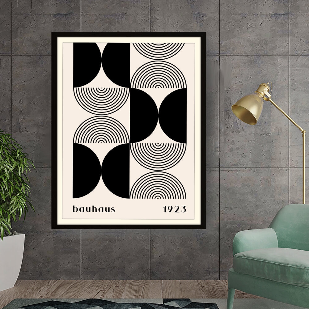 Kiran - Valipa - Bauhaus Pattern Design1 - Framed Wall Art