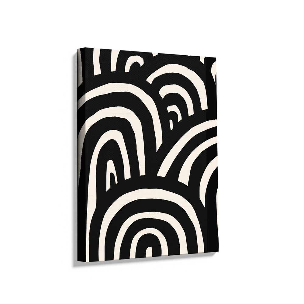 Picasoul - Picasoul Curated - Black And White Waves - Wall Decor