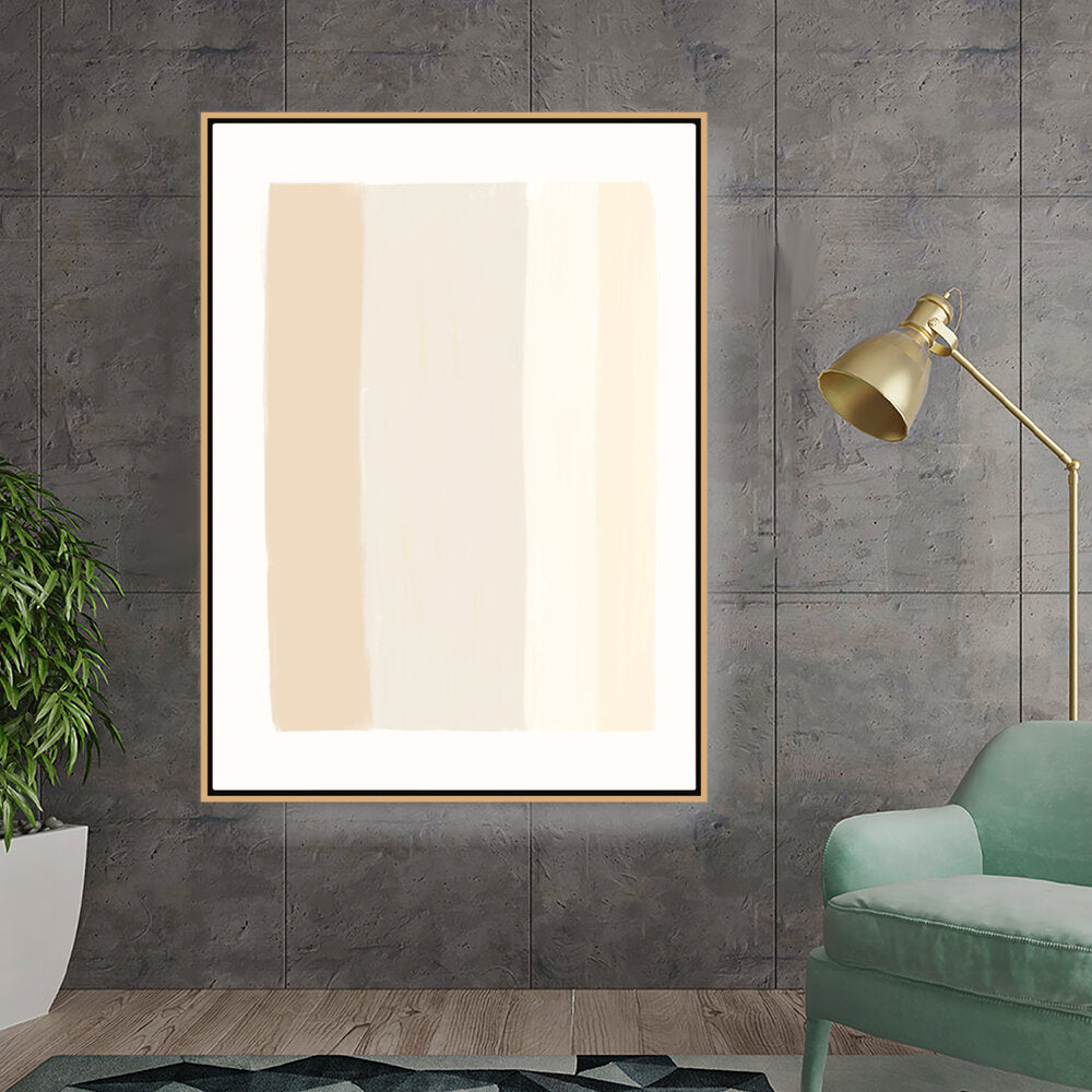 Kiran - Valipa - Soft Earth Tones - Floating Framed Canvas