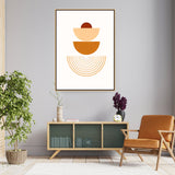 Geometric Harmony2 - Floating Framed Canvas