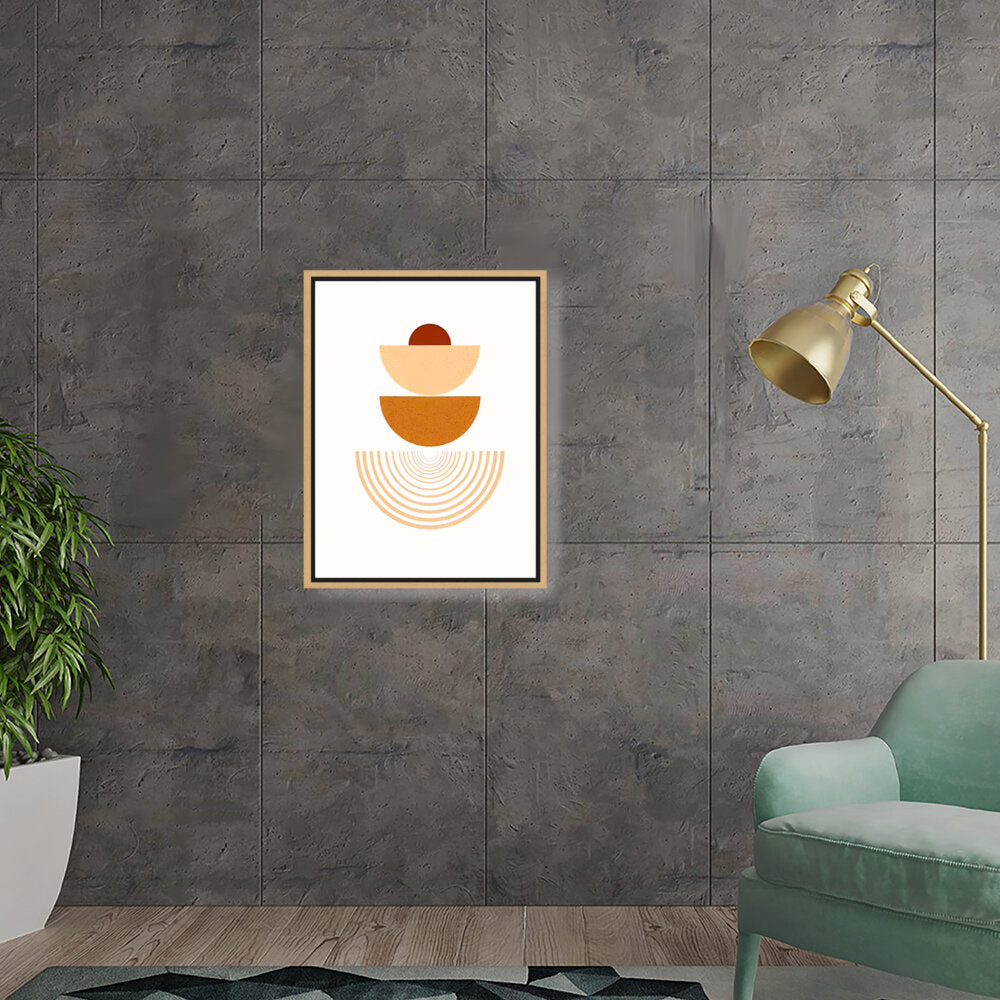 Geometric Harmony2 - Floating Framed Canvas